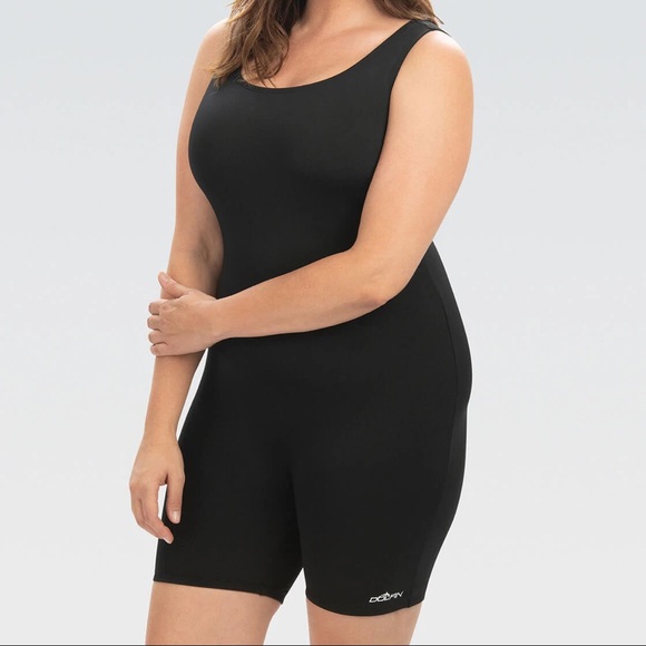 plus size aquatard with sleeves